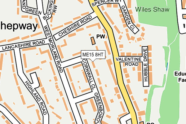 ME15 8HT map - OS OpenMap – Local (Ordnance Survey)