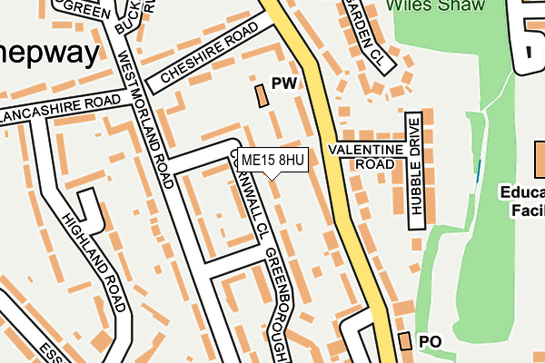 ME15 8HU map - OS OpenMap – Local (Ordnance Survey)