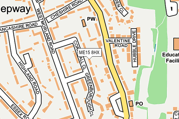 ME15 8HX map - OS OpenMap – Local (Ordnance Survey)
