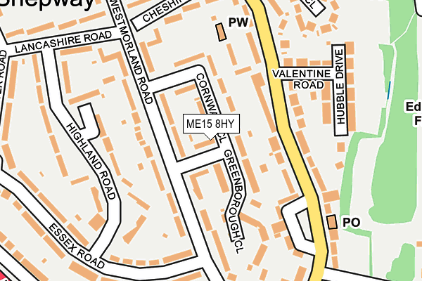 ME15 8HY map - OS OpenMap – Local (Ordnance Survey)