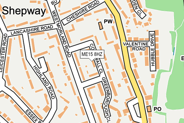 ME15 8HZ map - OS OpenMap – Local (Ordnance Survey)
