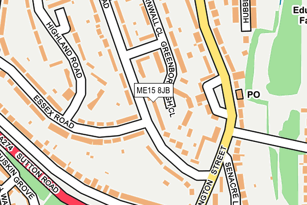 ME15 8JB map - OS OpenMap – Local (Ordnance Survey)