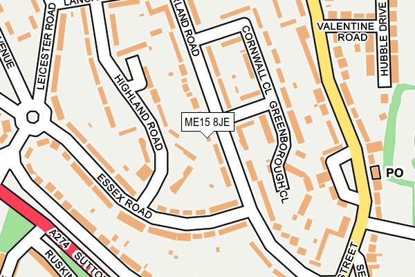ME15 8JE map - OS OpenMap – Local (Ordnance Survey)