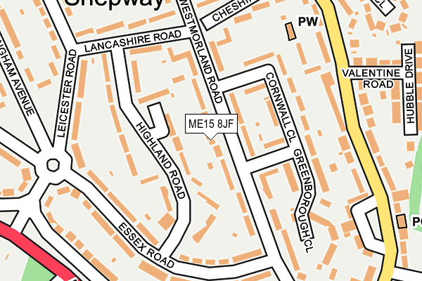 ME15 8JF map - OS OpenMap – Local (Ordnance Survey)