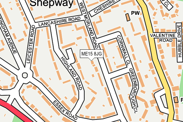 ME15 8JG map - OS OpenMap – Local (Ordnance Survey)