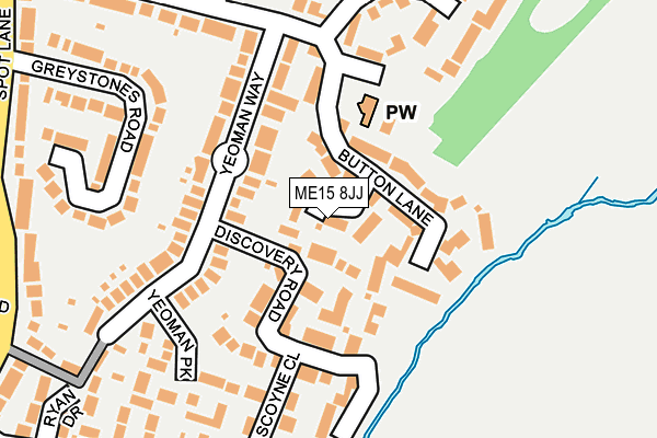 ME15 8JJ map - OS OpenMap – Local (Ordnance Survey)