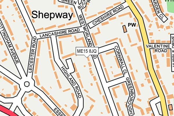 ME15 8JQ map - OS OpenMap – Local (Ordnance Survey)