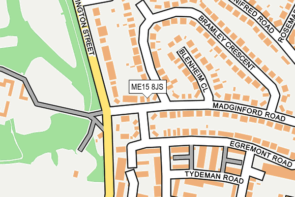 ME15 8JS map - OS OpenMap – Local (Ordnance Survey)