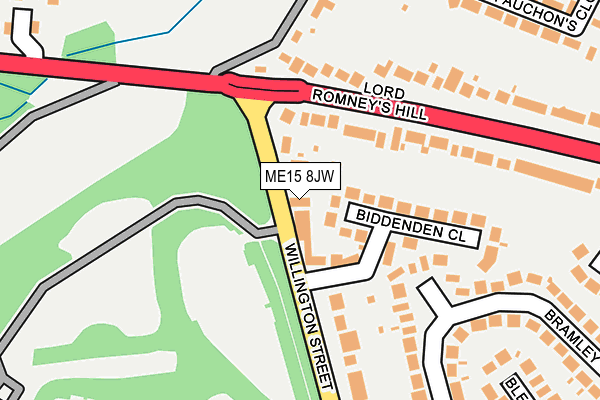 ME15 8JW map - OS OpenMap – Local (Ordnance Survey)