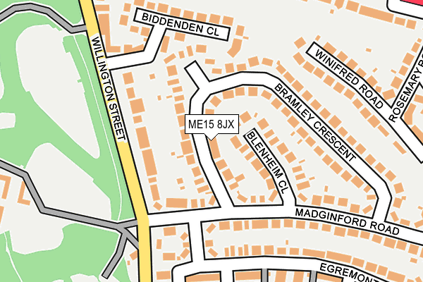 ME15 8JX map - OS OpenMap – Local (Ordnance Survey)