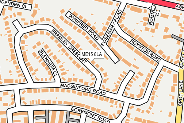 ME15 8LA map - OS OpenMap – Local (Ordnance Survey)