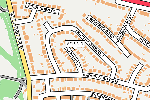 ME15 8LD map - OS OpenMap – Local (Ordnance Survey)