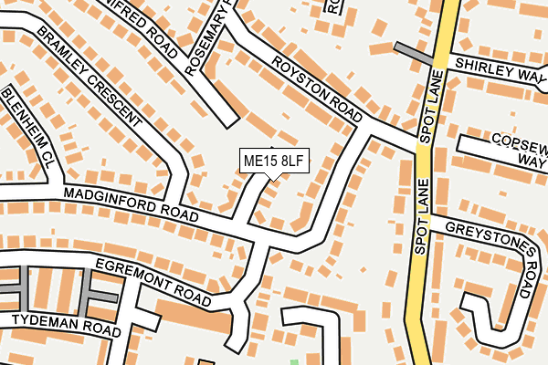 ME15 8LF map - OS OpenMap – Local (Ordnance Survey)