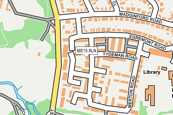 ME15 8LN map - OS OpenMap – Local (Ordnance Survey)