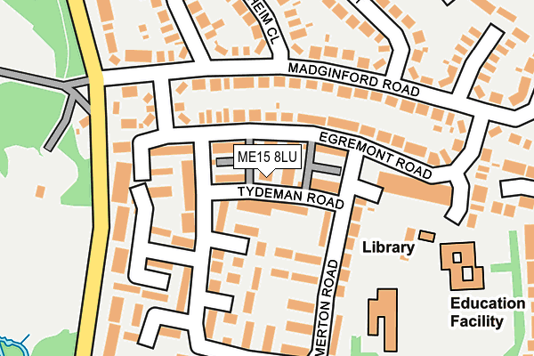 ME15 8LU map - OS OpenMap – Local (Ordnance Survey)