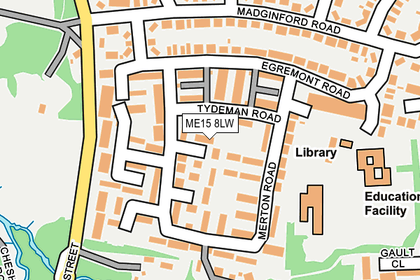 ME15 8LW map - OS OpenMap – Local (Ordnance Survey)