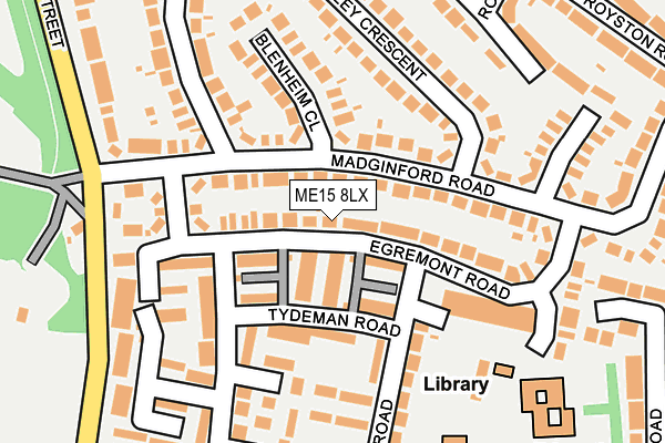 ME15 8LX map - OS OpenMap – Local (Ordnance Survey)