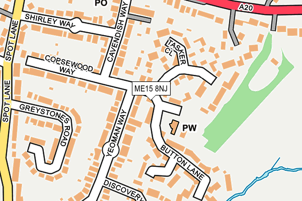 ME15 8NJ map - OS OpenMap – Local (Ordnance Survey)