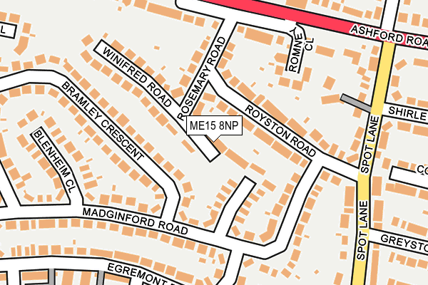 ME15 8NP map - OS OpenMap – Local (Ordnance Survey)