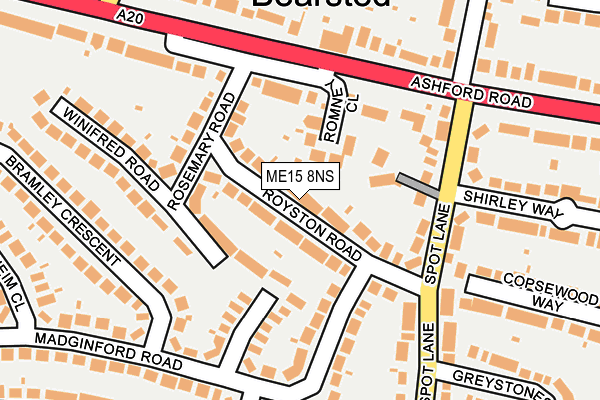 ME15 8NS map - OS OpenMap – Local (Ordnance Survey)