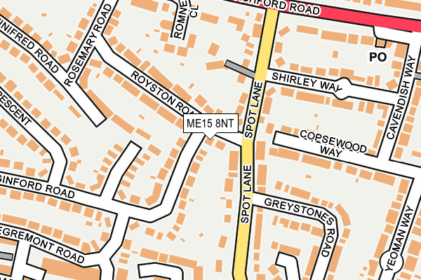 ME15 8NT map - OS OpenMap – Local (Ordnance Survey)