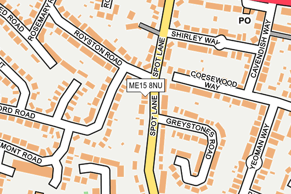 ME15 8NU map - OS OpenMap – Local (Ordnance Survey)