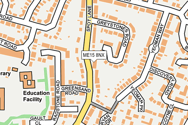ME15 8NX map - OS OpenMap – Local (Ordnance Survey)
