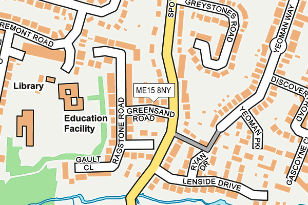 ME15 8NY map - OS OpenMap – Local (Ordnance Survey)