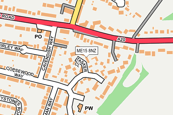 ME15 8NZ map - OS OpenMap – Local (Ordnance Survey)