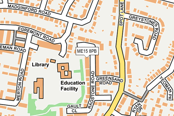 ME15 8PB map - OS OpenMap – Local (Ordnance Survey)