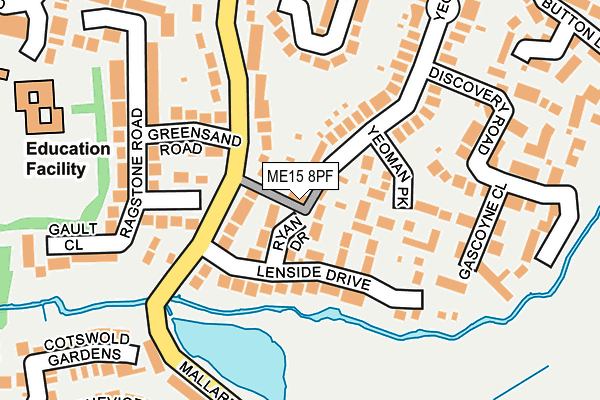 ME15 8PF map - OS OpenMap – Local (Ordnance Survey)