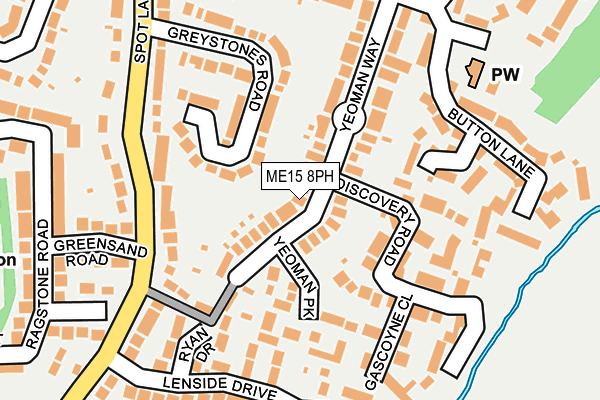 ME15 8PH map - OS OpenMap – Local (Ordnance Survey)