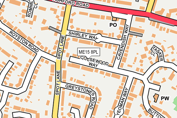 ME15 8PL map - OS OpenMap – Local (Ordnance Survey)