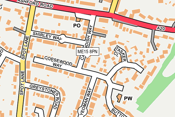 ME15 8PN map - OS OpenMap – Local (Ordnance Survey)