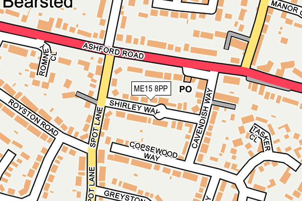 ME15 8PP map - OS OpenMap – Local (Ordnance Survey)