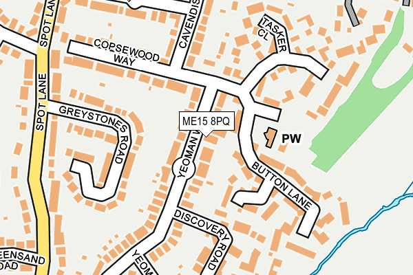 ME15 8PQ map - OS OpenMap – Local (Ordnance Survey)
