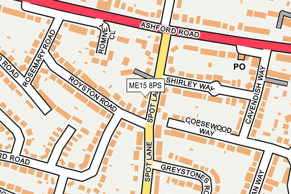 ME15 8PS map - OS OpenMap – Local (Ordnance Survey)