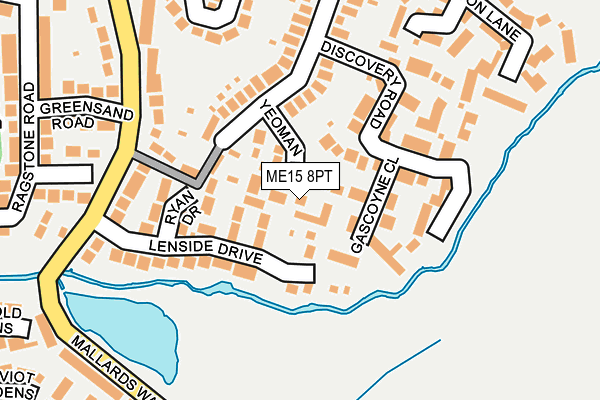 ME15 8PT map - OS OpenMap – Local (Ordnance Survey)