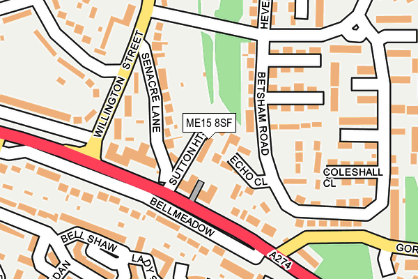 ME15 8SF map - OS OpenMap – Local (Ordnance Survey)