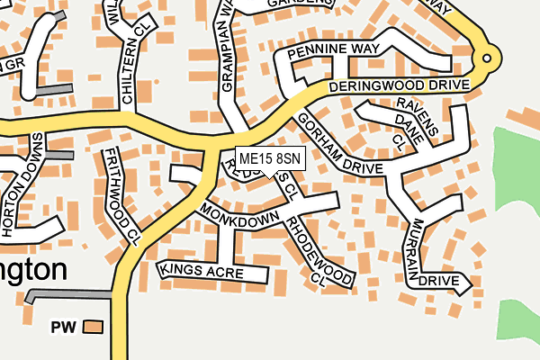 ME15 8SN map - OS OpenMap – Local (Ordnance Survey)