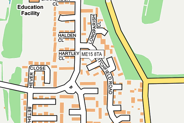 ME15 8TA map - OS OpenMap – Local (Ordnance Survey)