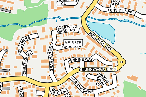 ME15 8TE map - OS OpenMap – Local (Ordnance Survey)