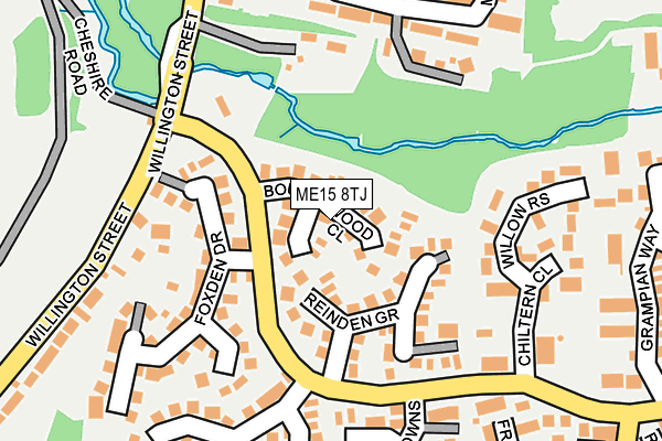 ME15 8TJ map - OS OpenMap – Local (Ordnance Survey)