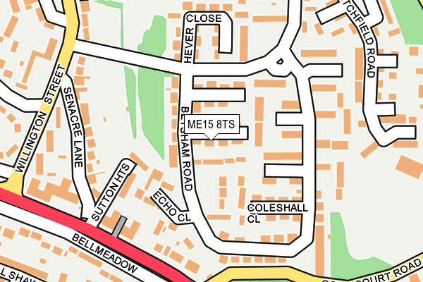 ME15 8TS map - OS OpenMap – Local (Ordnance Survey)