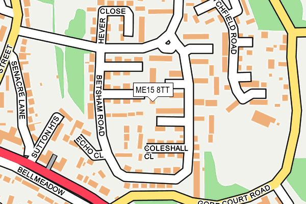 ME15 8TT map - OS OpenMap – Local (Ordnance Survey)