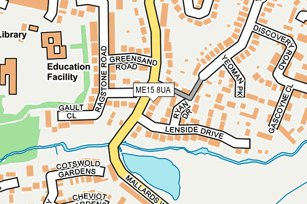 ME15 8UA map - OS OpenMap – Local (Ordnance Survey)