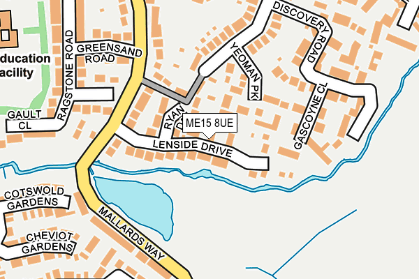 ME15 8UE map - OS OpenMap – Local (Ordnance Survey)