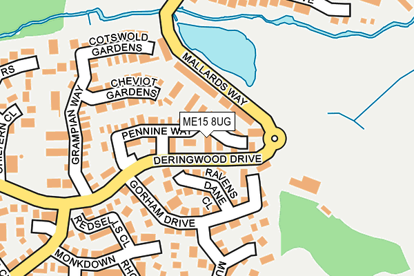 ME15 8UG map - OS OpenMap – Local (Ordnance Survey)