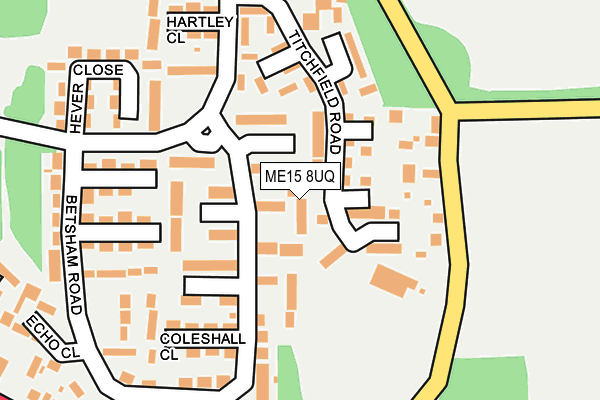 ME15 8UQ map - OS OpenMap – Local (Ordnance Survey)