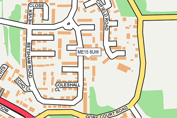 ME15 8UW map - OS OpenMap – Local (Ordnance Survey)